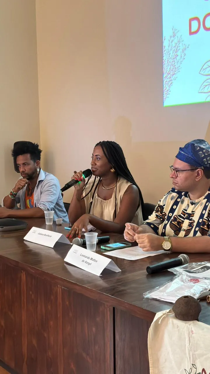 Painel com lideranças de comunidades tradicionais no lançamento do Pacto Cidades-Terreiro